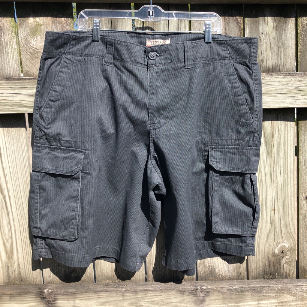 Vintage Cargo Shorts - Classic Men's Gray Utility Style Size 42